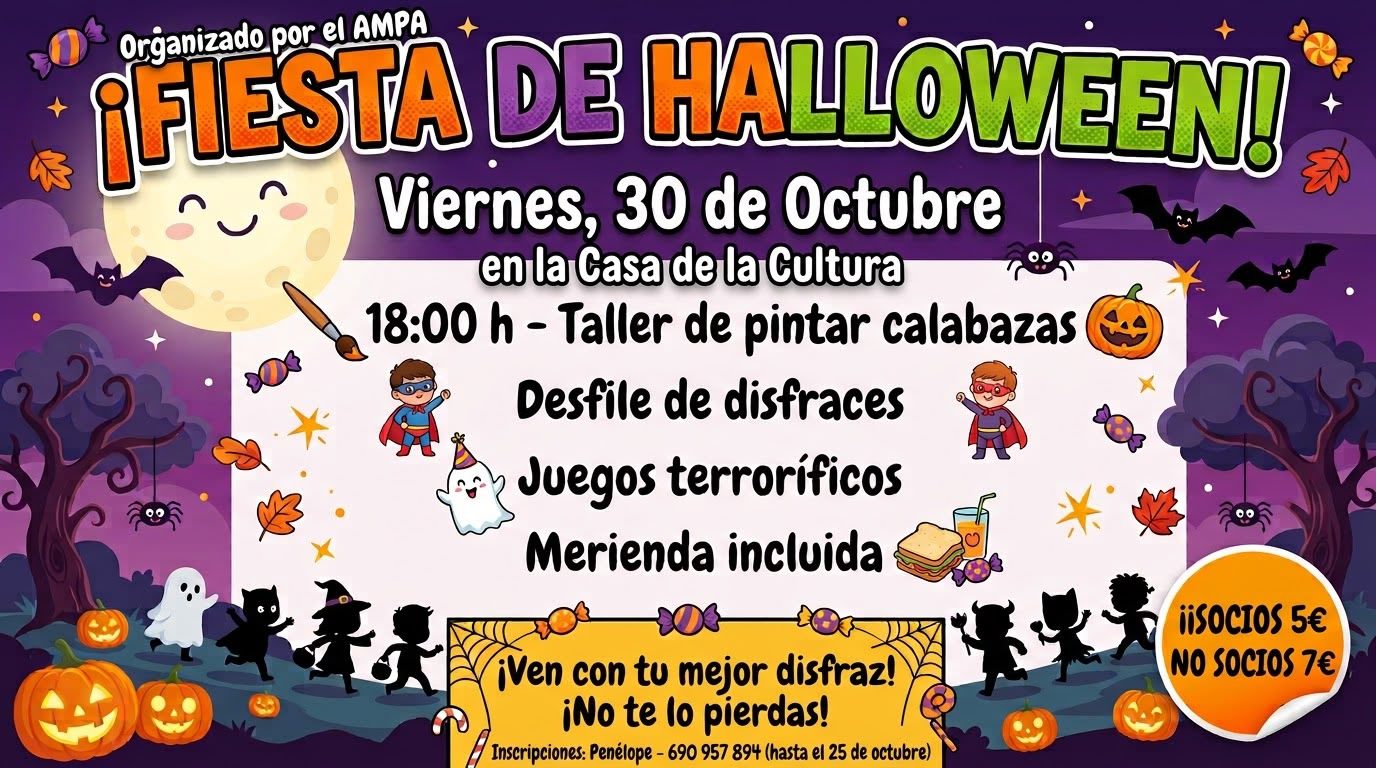 Fiesta de Halloween del AMPA: viernes 30 de octubre