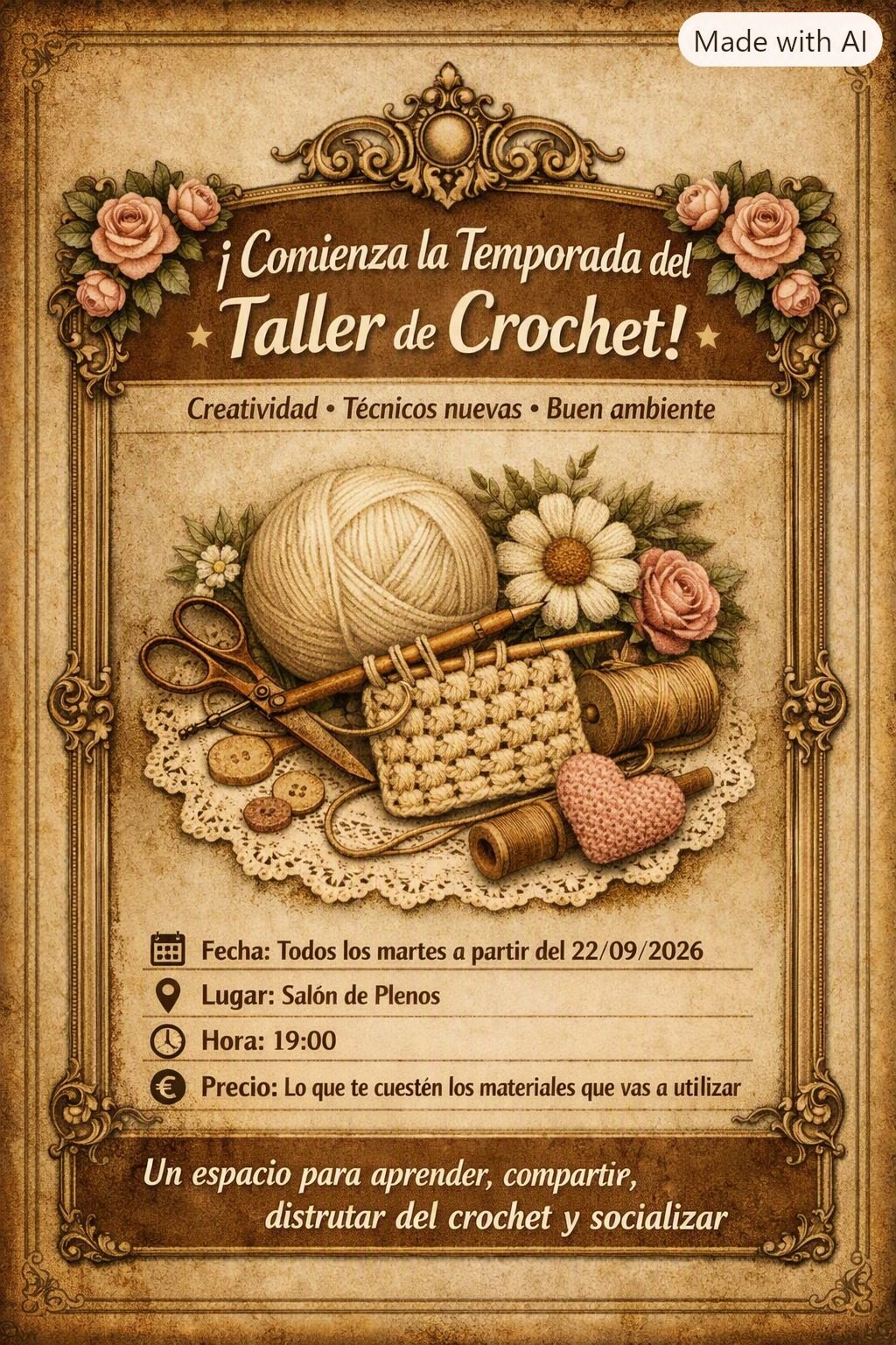 Comienza la temporada del Taller de Crochet